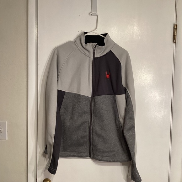 Spyder Other - Spyder Gray and Black Full-Zip Jacket sz medium colorblock